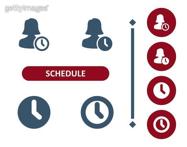Schedule icons. Time, clock, woman, user, avatar, deadline icon 이미지 ...