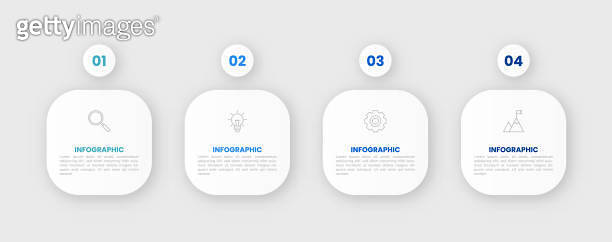 Infographic label design template with icons and 4 options or steps ...