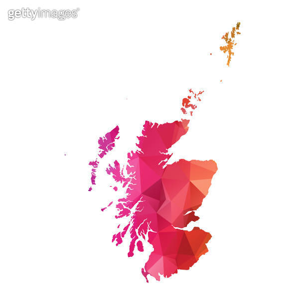 Abstract Polygon Map - Vector illustration Low Poly Color Rainbow ...
