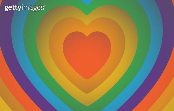 abstract heart pride month colorful rainbow background design for LGBTQ ...