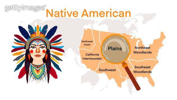 The map of Native American tribes - 2155269572