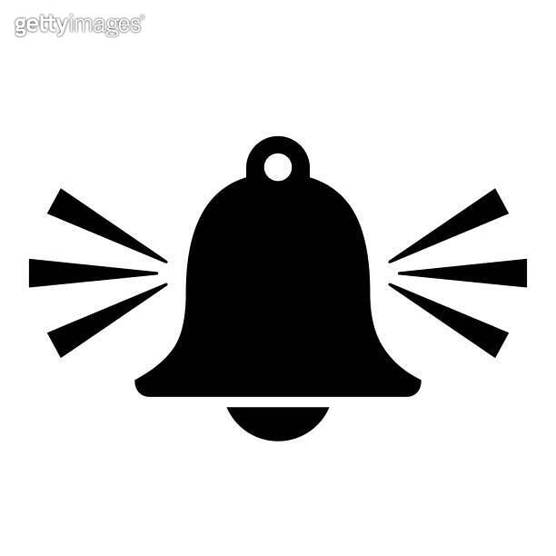 Ringing bell icon, alarm signal pictogram 이미지 (2155903485) 게티이미지뱅크