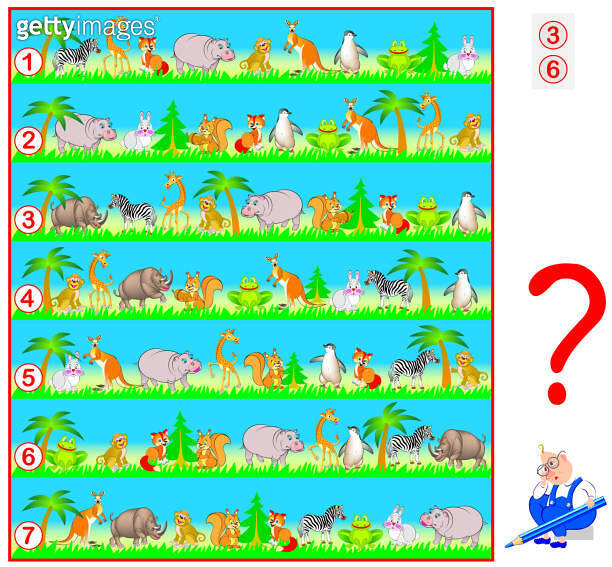 Logic puzzle game for children and adults. Need to find two lines with ...