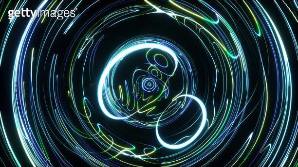 3d render of abstract art 3d background with surreal laser plasma ...