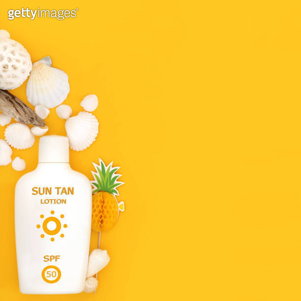 Suntan Lotion Factor Fifty Skincare Protection 이미지 (2062538814) 게티이미지뱅크