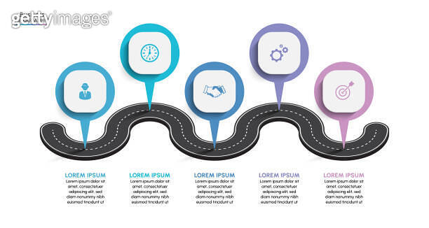 Business road map timeline infographic - 1913389207 