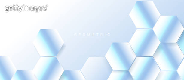 Abstract blue hexagon shapes and luxury pattern background. Healthcare ...