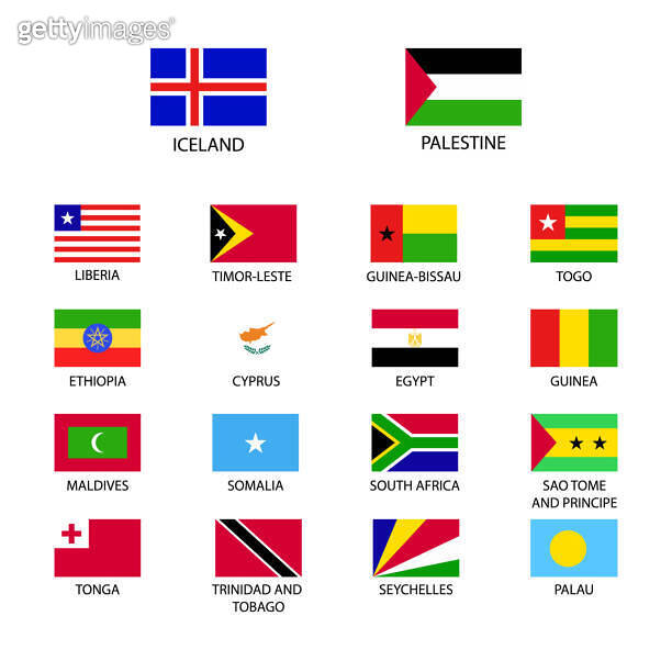 National flags of the world. World flag Set. (2132012639) 일러스트, 무료 일러스트 ...
