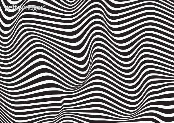 Abstract dynamic black and white striped lines pattern background ...