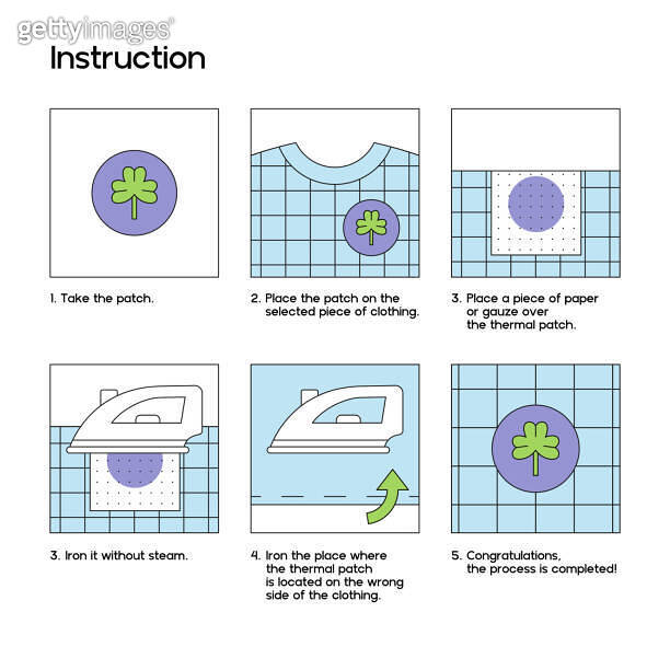 Iron on clothing patches. Instruction in pictures. How to attach