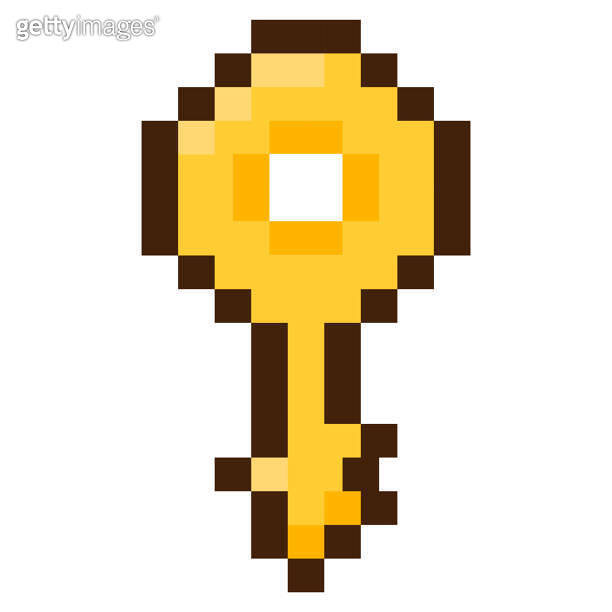Key for 8-bit games. Vector icon in pixel art style 이미지 (2063057993 ...