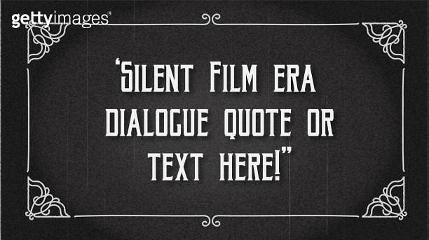 Black and white retro Silent Film Text Card Screen template design with ...