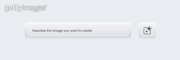 Generative AI bar. Input prompt as commands for create. White generate ...