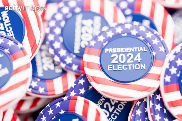 US 2024 Presidential Election Vote Badges. 이미지 (2148579687) - 게티이미지뱅크