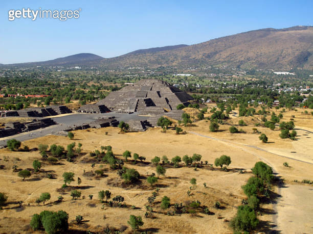 Modern Aztec Pyramids The Pyramid of the Moon in Ancient ruins of Aztecs, Teotihuacan, Mexico ...
