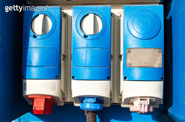 Three powerful protected high-voltage sockets. 이미지 (2053560830) - 게티이미지뱅크