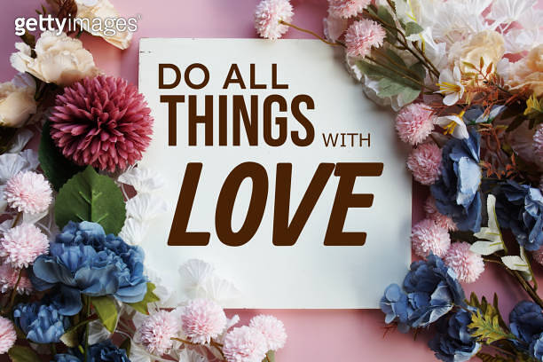 Do all things with Love text message motivational and inspiration quote