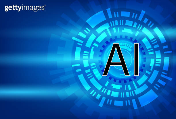 Abstract futuristic blue circle interface background 이미지 (2149074039 ...