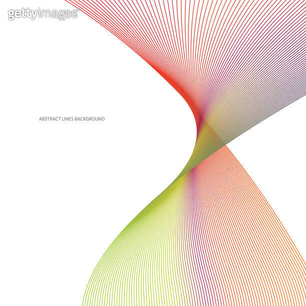 Color Wavy Lines Isolated on White Abstract Background Design stock ...