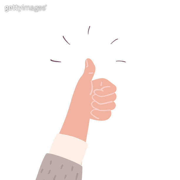 Hand with thumbs up. Good feedback. Vector like or positive comment ...