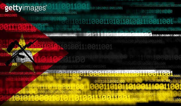 Flag of Mozambique on binary code. 이미지 (2148565789) - 게티이미지뱅크