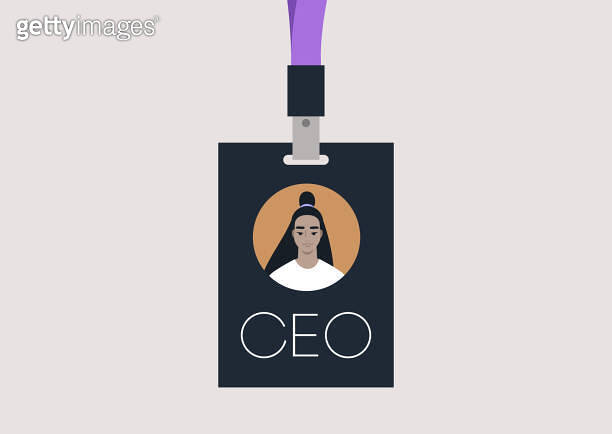 The Visionary Leader, A CEO Face Badge, A lanyard featuring the image ...