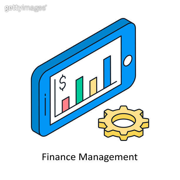 Finance Management Isometric style icon. Symbol on White background EPS ...