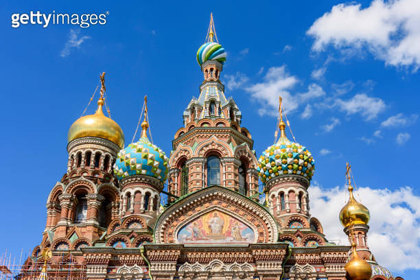 Church of the Savior on Spilled Blood domes, Saint Petersburg, Russia ...