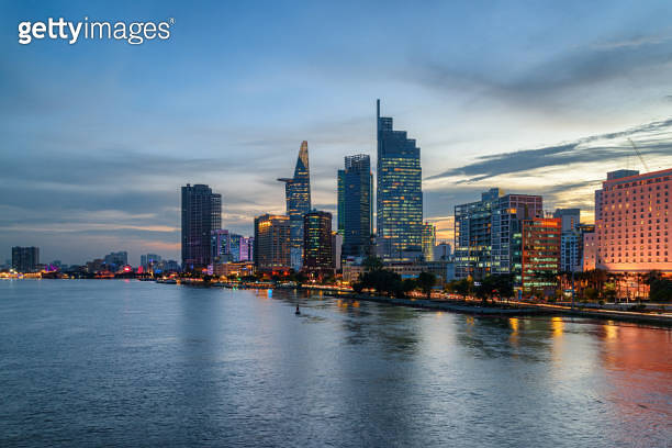 Awesome Ho Chi Minh City skyline at sunset, Vietnam 이미지 (2148655690