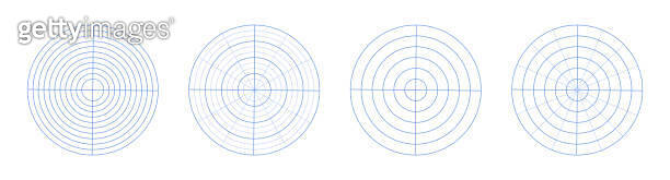 Circle Grid For Rotation Polar grid blueprint: circular coordinate chart template with radial ...