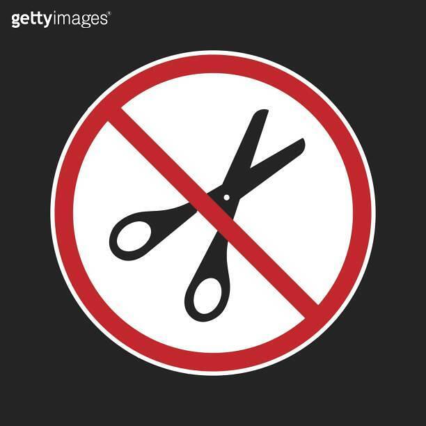 Isolated restriction label design of do not use or bring scissors fo ...