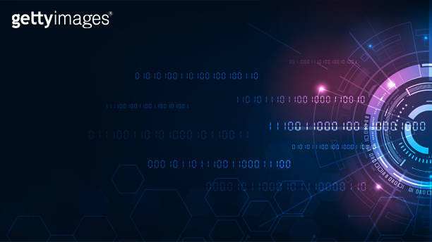 Digital futuristic hud sci-fi technology adstract blue light background ...