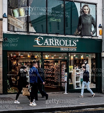 Carrolls Irish Gifts Baseball Cap - Navy With Red Ireland Text, Adjustable Fit