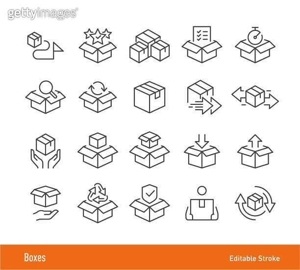 Boxes Icons - Line Icon Series 이미지 (2157663694) - 게티이미지뱅크