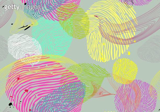 abstract soft fingerprint background. multicolored finger skin marks on ...