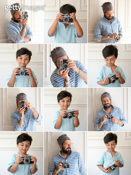 Father and son photographer portraits, Multiple image 이미지 (2162510134 ...