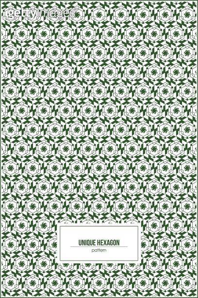 Hexagonal Patterns Unique creative pattern of unique green hexagon shape 이미지 (1900926731) - 게티이미지뱅크