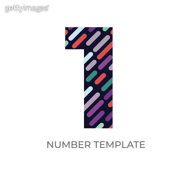 Number 1. Abstract number template. Anniversary number template ...
